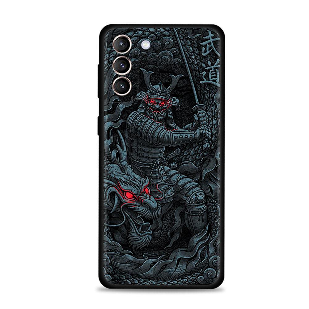 Case For Samsung Galaxy S22 S21 S20 Ultra FE S10 S9 S8 Plus S10e Note 20Ultra 10Plus Cover Funda Japan Samurai Oni Mask Shell