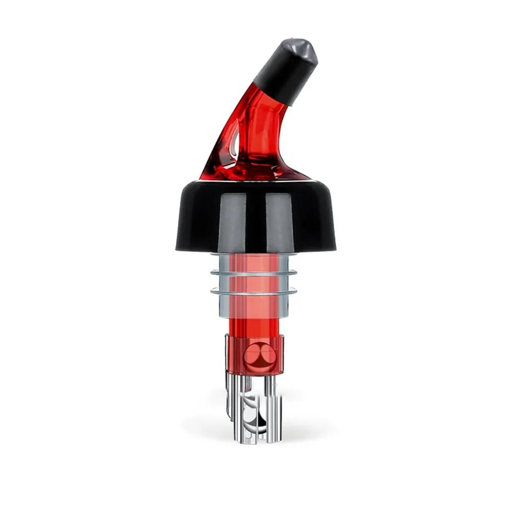 2025 Hot 1oz/45ml Liquor Pour Spout Automatic Measured Bottle Pourer Kitchen Tools Measure Pour Spout Cocktail Dispenser Quantitative 45ml красный