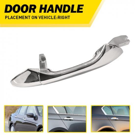 Наружная ручка двери, внешняя, задняя, боковая, правая, хром. Подходит для Honda Accord 2008-2012