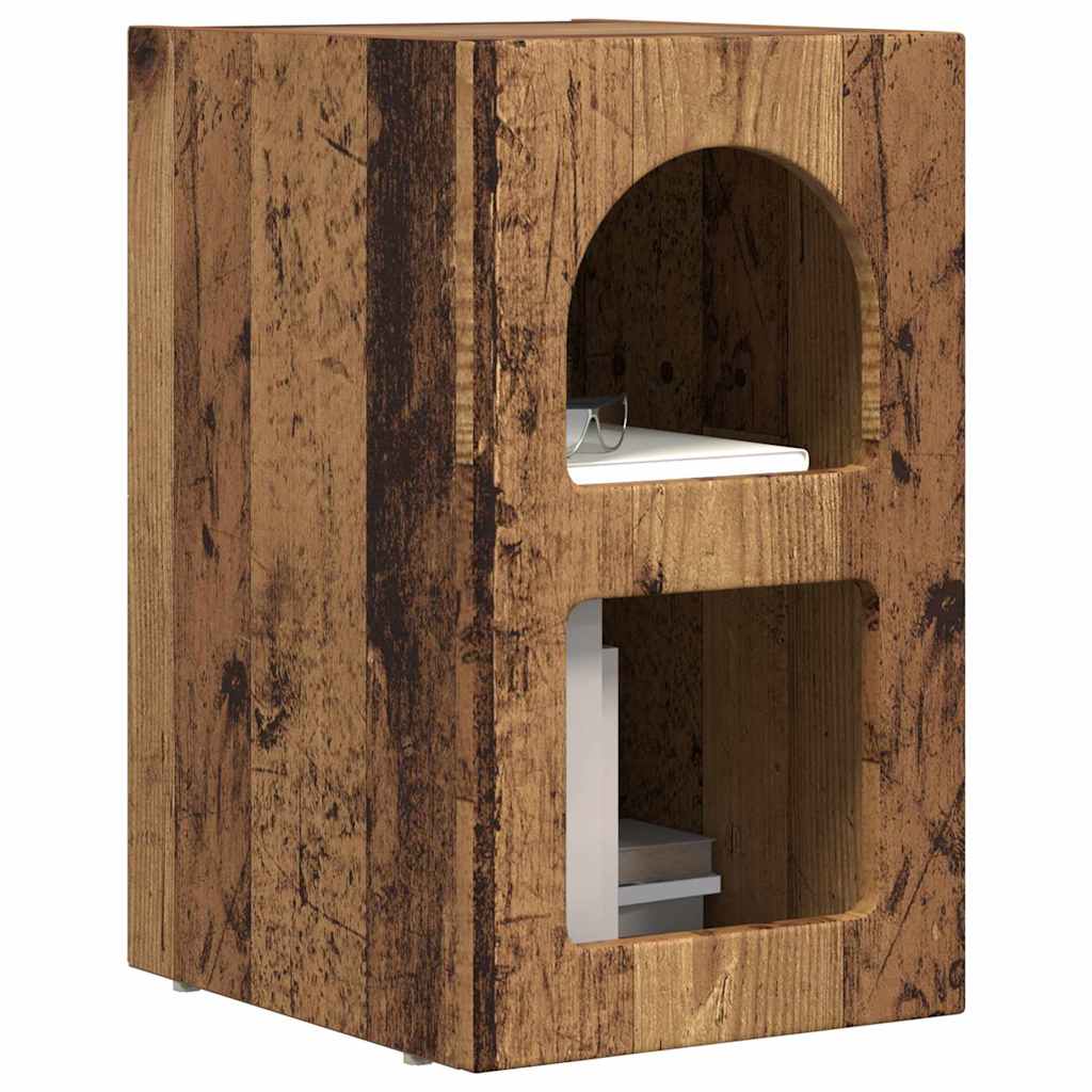 Nightstand Reclaimed Wood Look 11.6 x 13.2 x 19.7 in (L x W x H) Engineered Wood