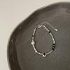 Bracelet d'amour perle argent cassé de niche de luxe léger pour femmes, simple, personnalité, mode, tempérament, tendance, polyvalent, bijou