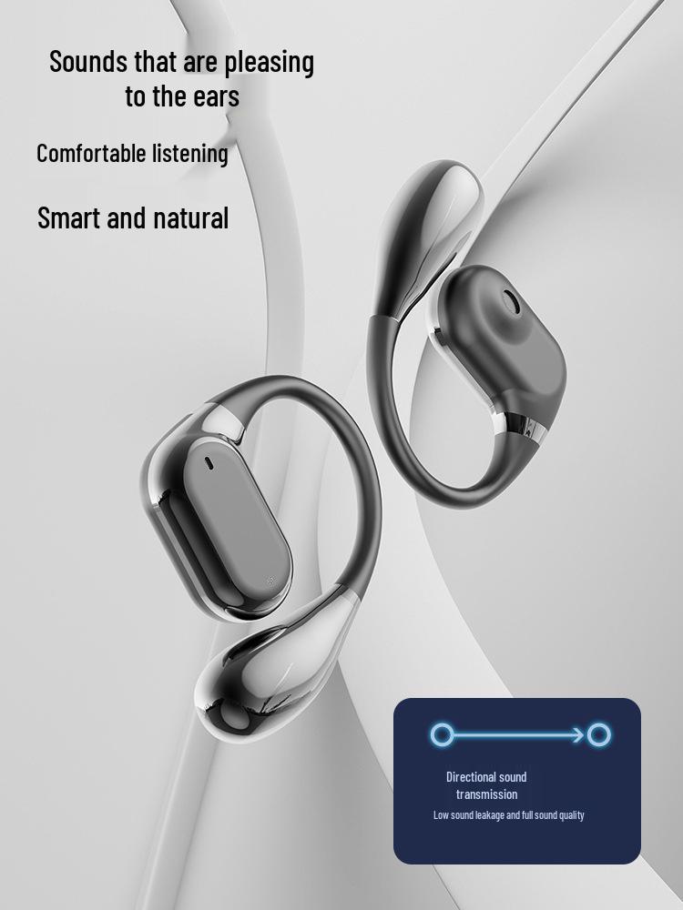 Q11 Ear-Hook Wireless Bluetooth Earbuds: Sporty, Non-In-Ear, Electroplated Finish, Digital Display, Long Battery Life