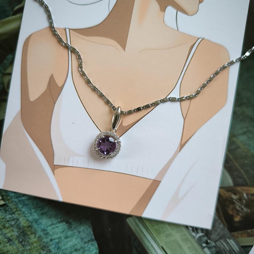 Серебряная подвеска с аметистом 2.104ct (2189381)