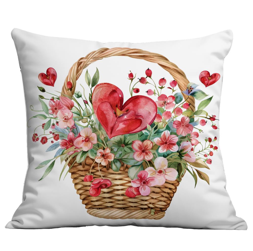 New Rose Love Print Valentine's Day Pillowcase Home Living Room Sofa Cushion Pillowcase