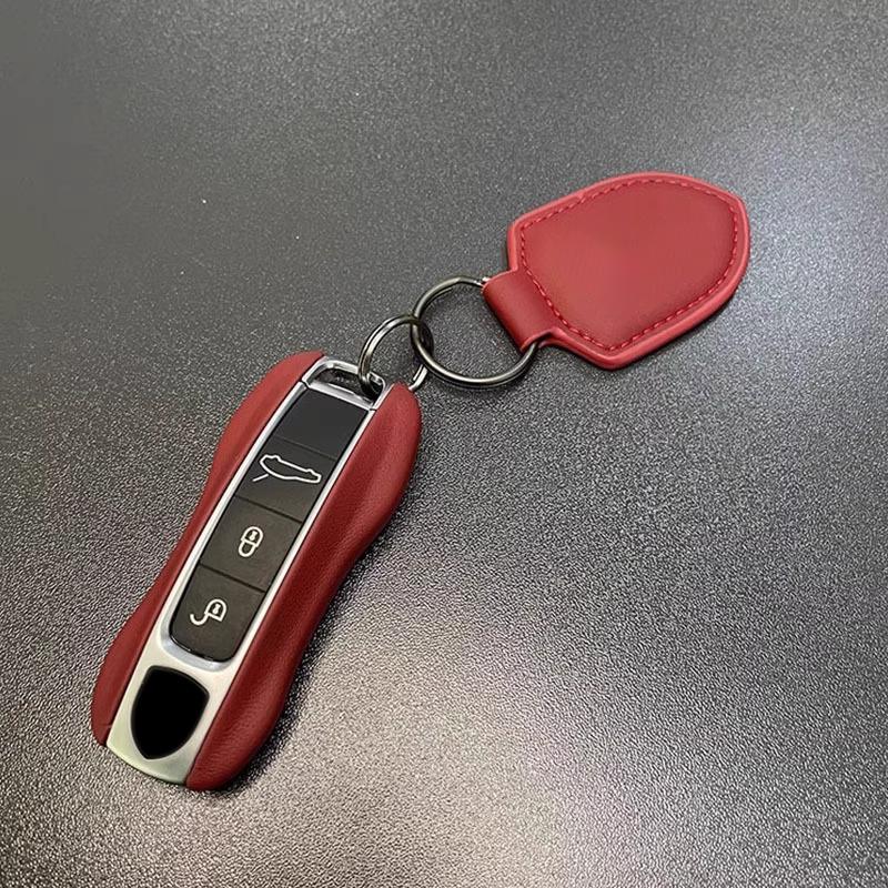 Pro Porsche Kožené Pouzdro na Klíče od Auta Keycase Klíčenka Kryt Dálkového Ovládání Skořepina Náhradní Pro Cayenne Panamera Taycan 911 Nový Styl