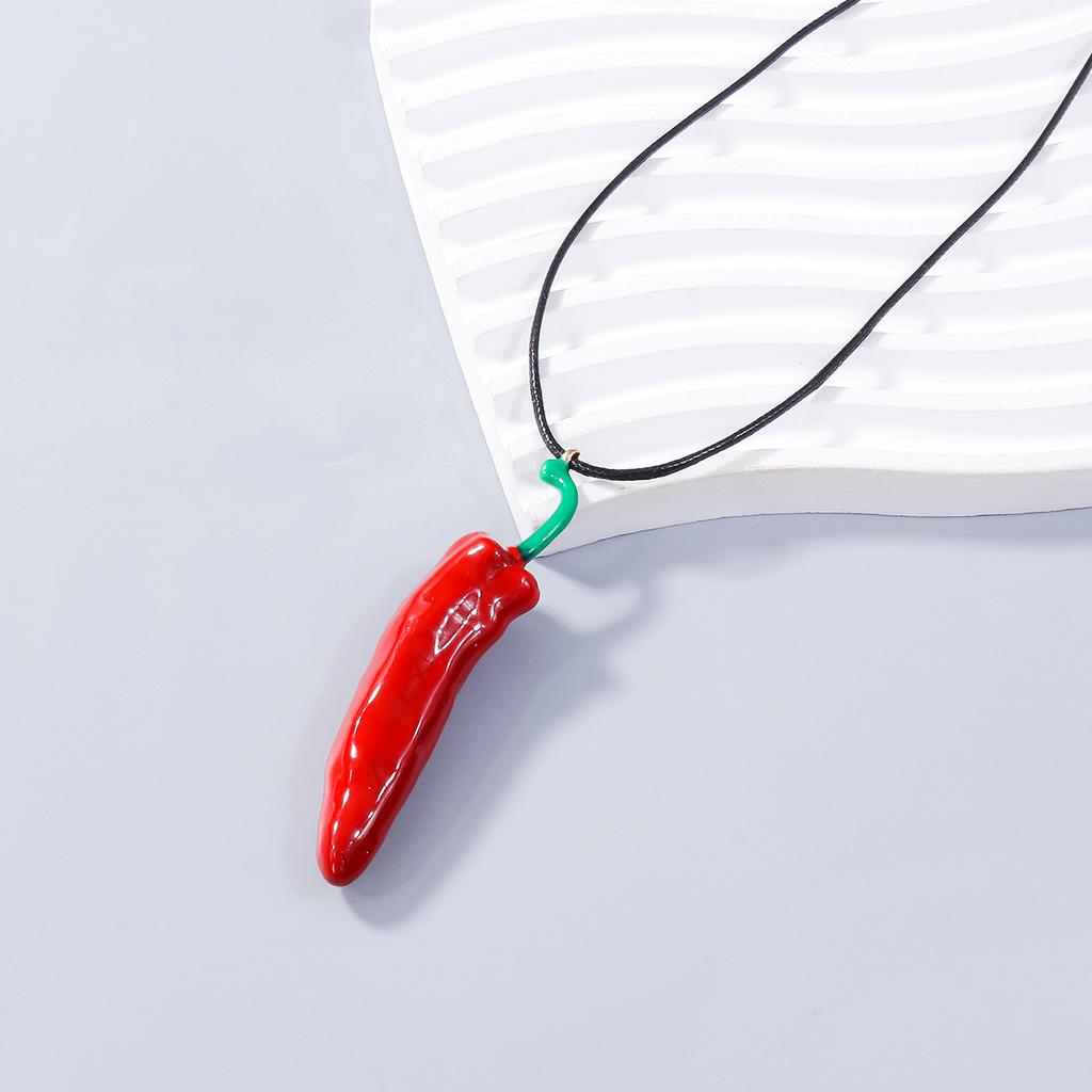 Collana con ciondolo a forma di peperone, catene di corda, per donne, stile boho, moda, gioielli per feste e vacanze, regali