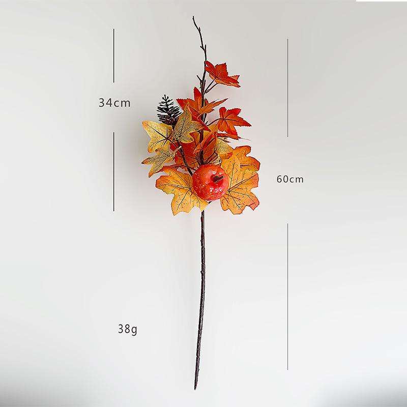 Fall Themed Artificial Flower No Maintenance Mixed Pumpkin Bouquet Halloween Decorative Flower Mixed For Commercial Window Home