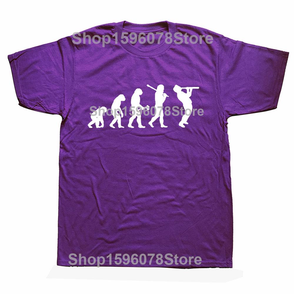 Clarinet Oboe Player Clarinetist Oboist Evolution Print T-Shirt Summer Casual Top Tee Printed T Shirt Fashion