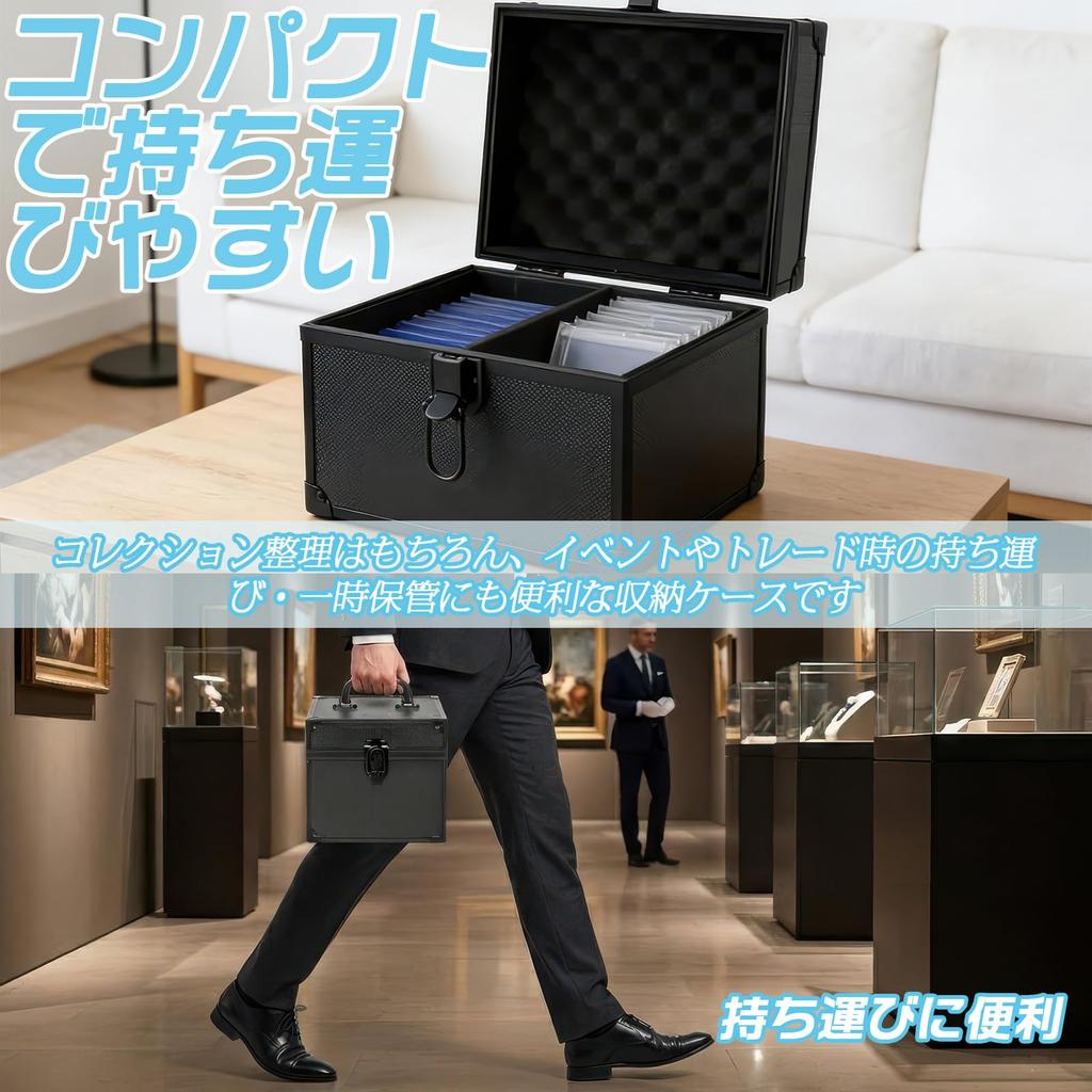 KXSIX PSA BGS Graded Card Storage Case 40 Capacity Aluminum Alloy Frame EVA Interior Two Row 20 x 18 17 cm