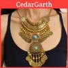 Retro Ethnischer Stil Mehrschichtiger Metall-Choker Mit Wellenkette Für Frauen Und Männer