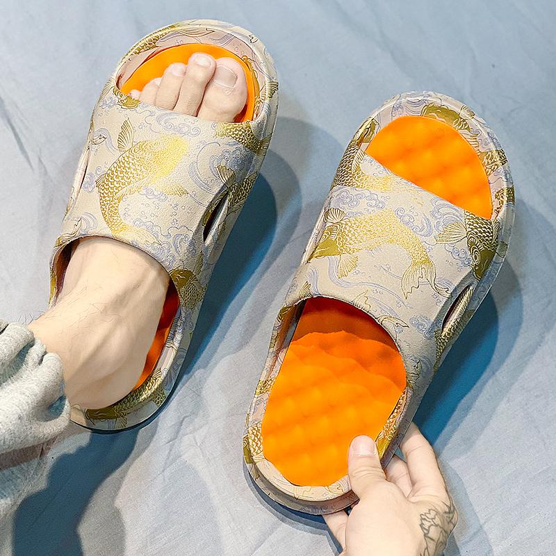 Fashion Original Brand New Style Slippers Men's Sandals Summer Fashion Thick Bottom Anti-slip Slip-on Casual Camouflage Beach Shoes