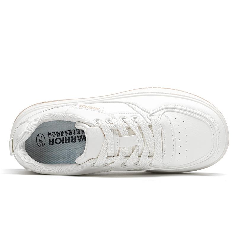 Warrior Classic White Sneakers Casual Fashion Versatile Height Increasing Wear Resistant Non Slip Low Top Skate Shoes Women Sneakers Khaki YF1706