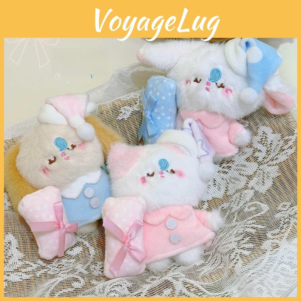 Sleeping Cat Plush Keychain With Pillow Hugging Design For Gift Decoration And