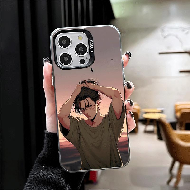 

A-Атака Титанов Эрен Йегер Ударопрочный Чехол для Телефона для iPhone 17 Air 16 16E 15 Pro Max 14 Plus 13 Mini 12 Задняя Крышка Anti Fal iPhone 16