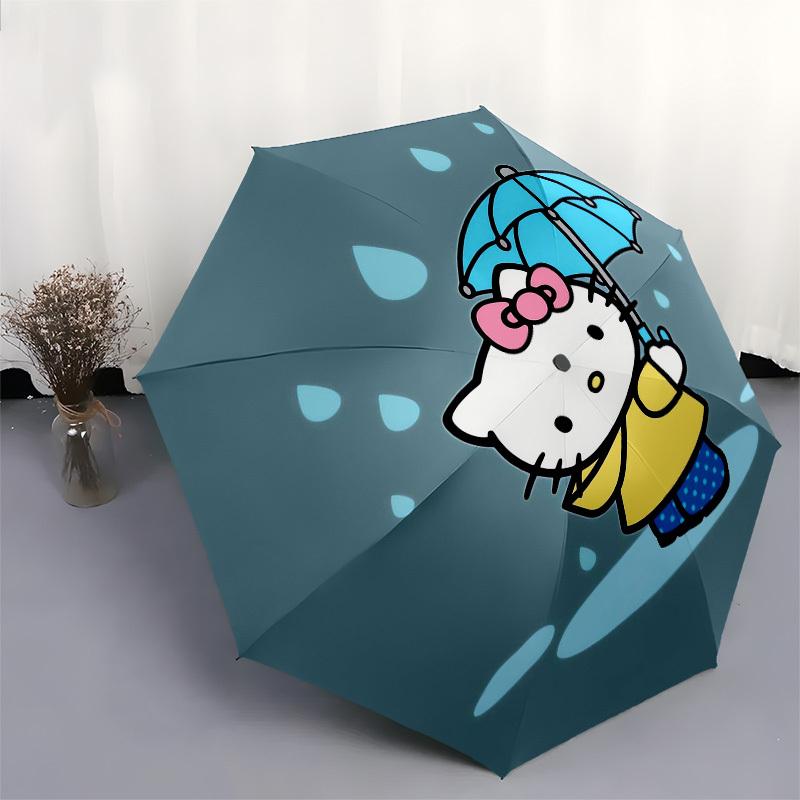 1pc Hello Kitty Day Umbrella with Plastic Handle,Suitable for All Seasons Home Travel Outdoor UmbrellaSanlio363