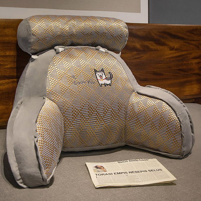 Pregnant Women Silk Waist Pillowv-Bedside Backrest Cushion Large Sofa Pillow & Bed Reading Pillow Soft Supportive Comfort Pillow