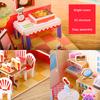 Cardboard Puzzle 3D House Room Shops Model Puzzle Toys Kids Handmade DIY Assembling Toys