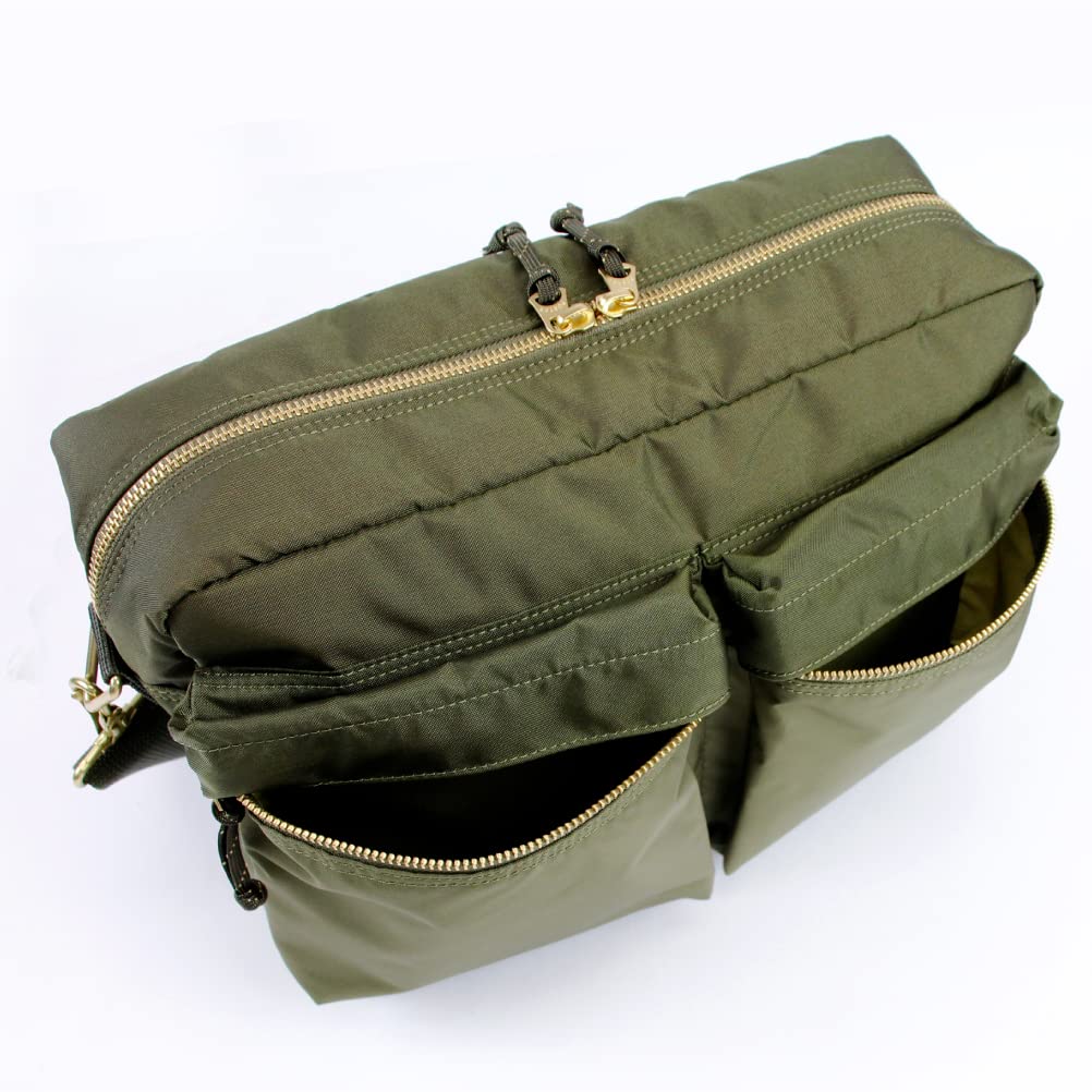 Porter Force Men's Round Shoulder Bag, Made In Japan, Easy To Use, Water-Repellent, Navy, 855-07415