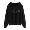 Felpa con cappuccio con stampa divertente e casual alla moda da donna, pullover sportivo allentato
