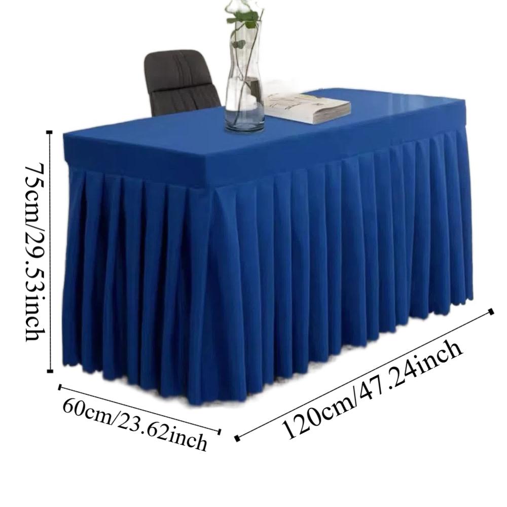 120*60*75cm Table Decorate Tablecloth One-piece Polyester Conference Table Cloth Rectangular Large Table Skirting