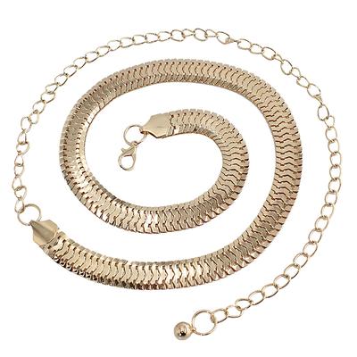Fashion Simple Chain Belt Women Lady High Waist Gold Belts Waistband For Party Jewelry Dress Metal Chain Belt