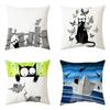 Sofa Chair Bed Living Room Decorative Pillowcase Fashion Cartoon Cute Cat Pillowcase