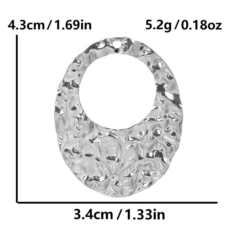 Unevenness Metal Irregular Stainless Steel Heart Charms For Jewelry Making Supplies 6pcs Diy Sea Shell Round Rectangle Pendant