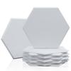 12Pcs Hexagon Soundproof Wall Panel Self-Adhesive Sound Absorbing High Density Thick Acoustic Foam Panel Home Studio Noise Reduction Wall Panel