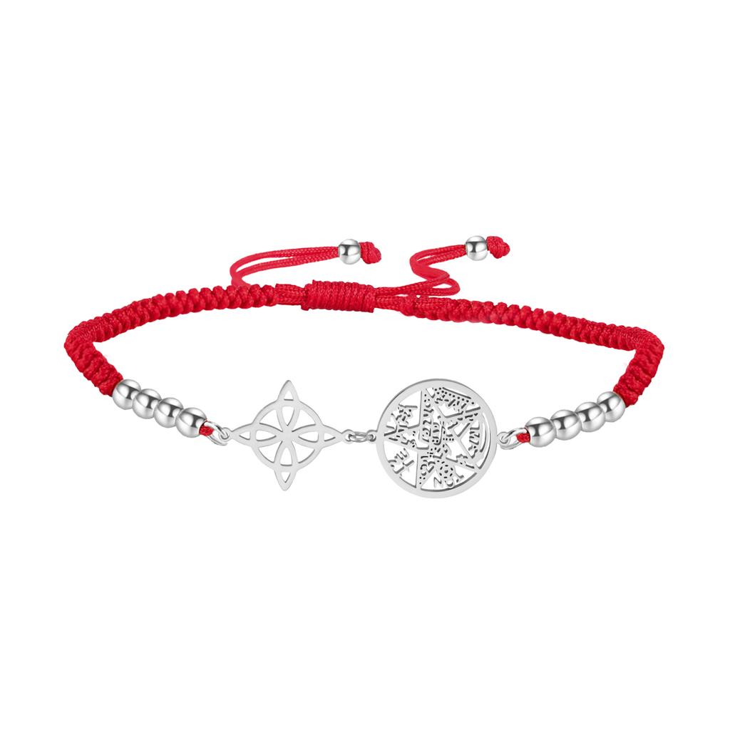  Wicca Witch Knot Bracelet Stainless Steel God Name Tetragrammaton Pentagram Bracelet Solomon Amulet Jewelry Wholesale