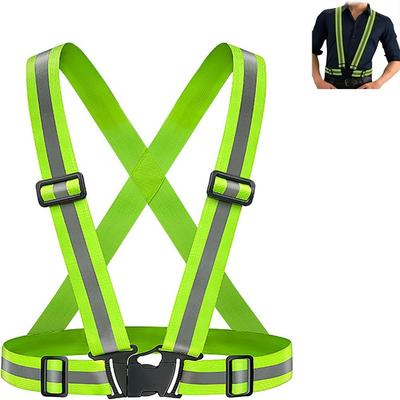1PC Vesta reflectorizanta pentru alergare, vesta reflectorizanta reglabila elastica Gear Vesta de alergare cu vizibilitate mare pentru ciclism de noapte, drumetii, jogging, plimbarea cainilor