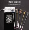 Harry Potter School Crest Eyeshadow Brush Set: 5 Midi Fox Metal-Handled Beauty Tools