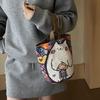 2025 Portable Bucket Bag Hand-Carrying Out Ins Canvas Bag Cute Girl Mobile Phone Female Bag