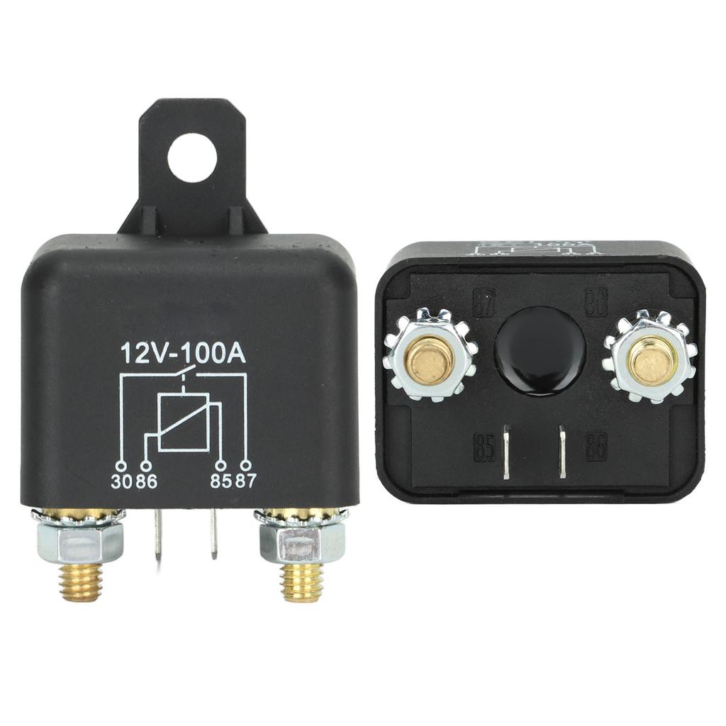 Starter Relay Solenoid 4 Pin 12V 100A NO for Lawn Mower Garden Tractor Golf Cart