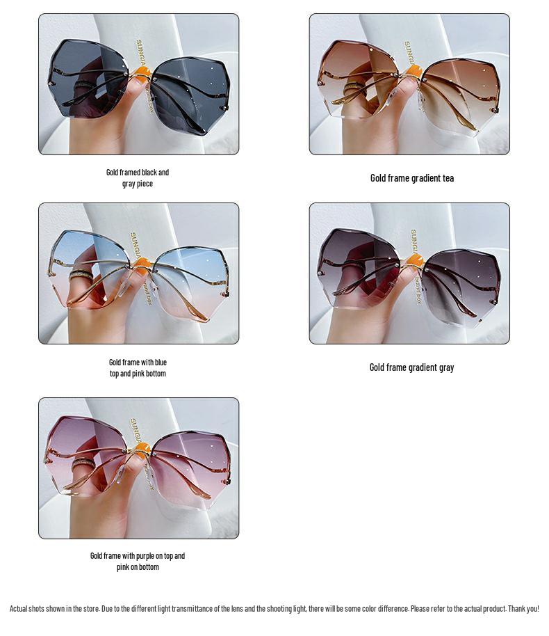 2021 Trendy Retro Korean Frameless Women's Sunglasses with UV Protection