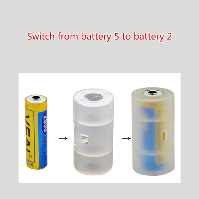 10 adattatori da batteria AAA ad AA, convertitori di batteria, porta adattatori da AA a C con/senza contatto metallico sul fondo