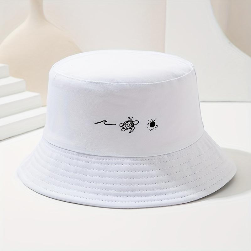 Men and women, sea turtles, sun printed fisherman hats, spring and summer, casual and fashionable fishing hats, outdoor