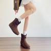 Innere Aufpolsterung kurze Stiefel Kinder Herbst Neu Maillard Stapelstiefel Mittelschaft Martin Stiefel