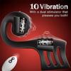 Penis Ring Vibrator,Vibrating Cock Ring Sleeve Vibrator Male Sex Toys, 10 Modes Remote Control Penis Sleeve, Clit G-Spot Vibrators Men