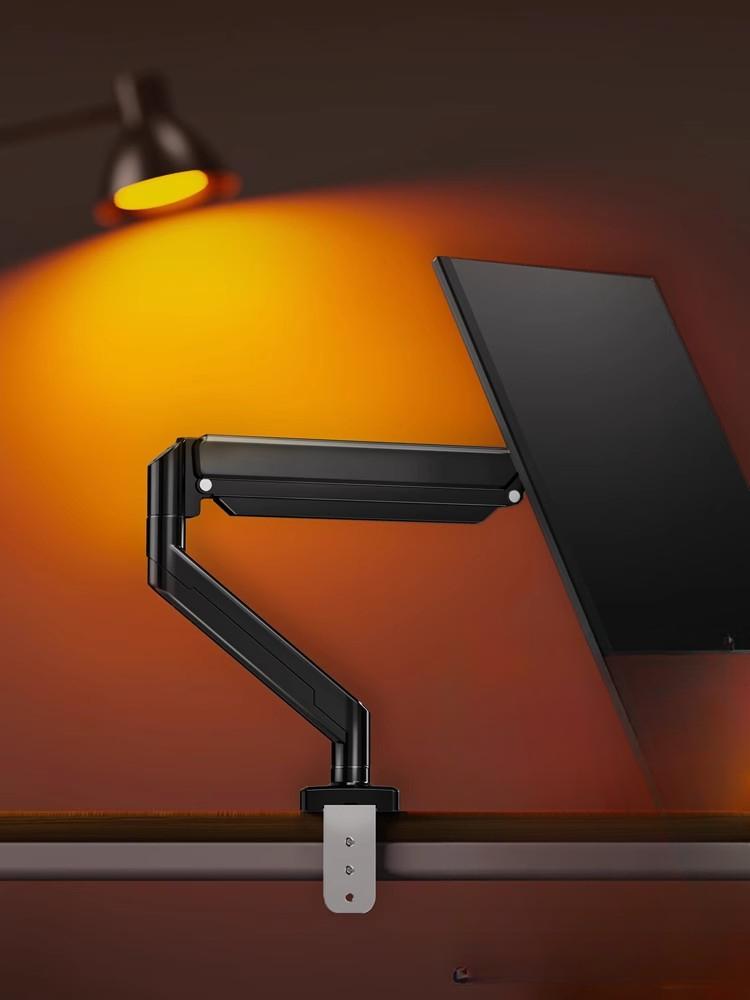 

Регулируемая подставка для одного монитора, кронштейн для монитора с газовой пружиной, полностью регулируемая настольная подставка, выдерживает 4,4-20 фунтов (2-9 кг), экран компьютера чёрный