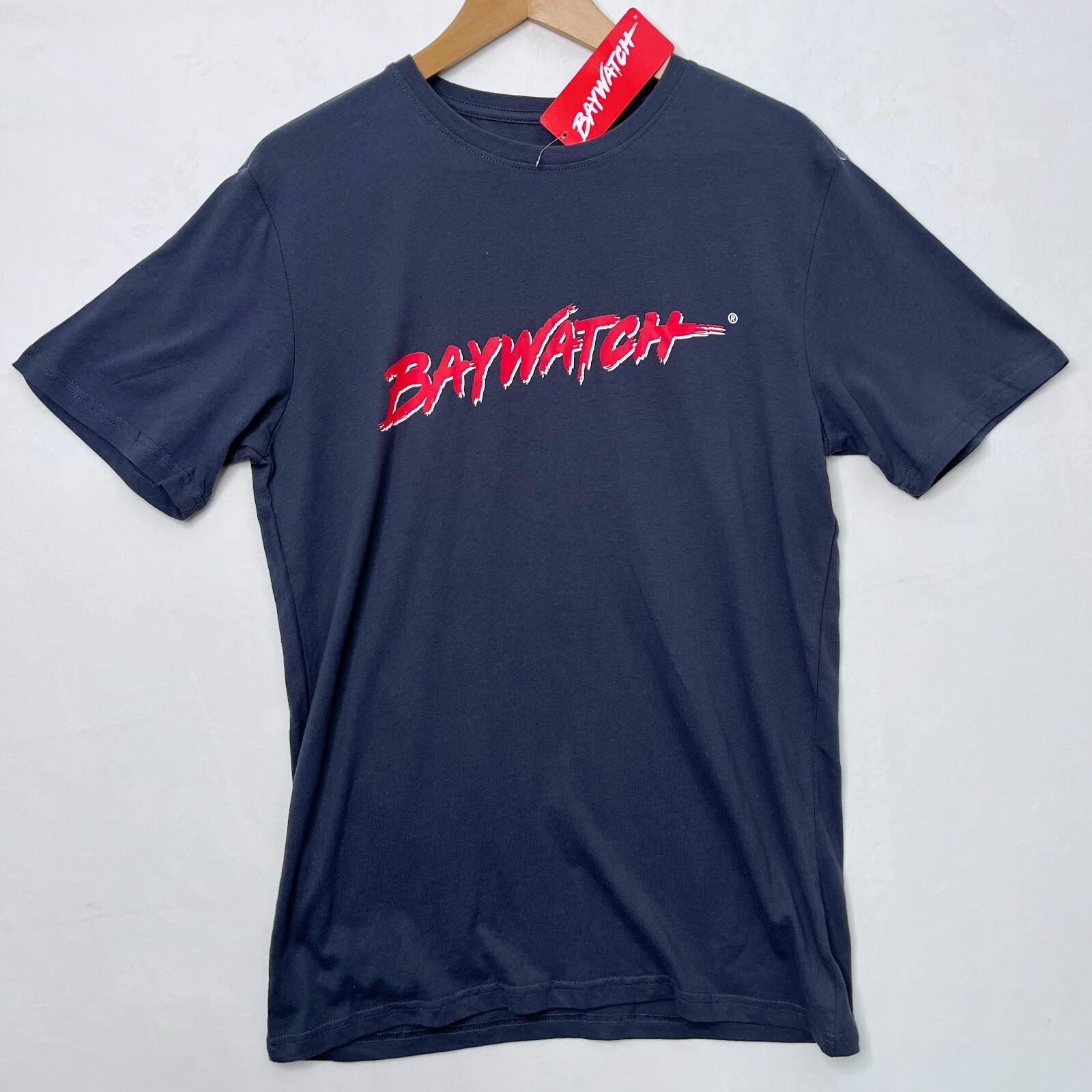 Baywatch Original Series Men’s Small Dark Grey Crew Neck TV Show Tee Unisex T-Shirt XL