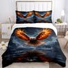 3pcs Eagle, Water Reflection Bedding Set - 1 Duvet Cover + 2 Pillowcases(Core Not Included), Machine Washable Polyester, All-Season Comfort,
