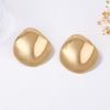 European and American simple and cold wind INS geometric smooth surface light luxury alloy heavy industry stud earrings retro casual earrings