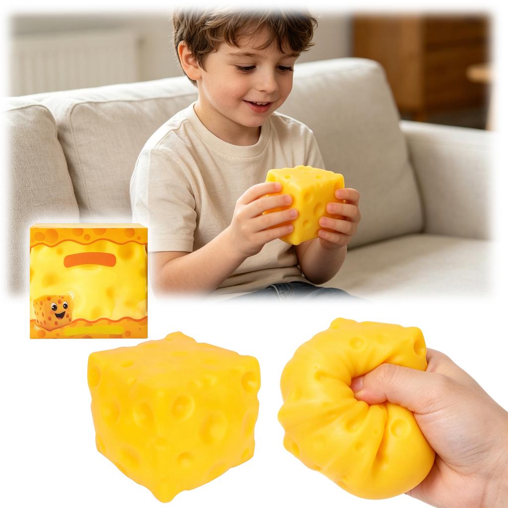 Cheese Slow-Rising Toy - Cute Stress Reliever, Soft Sensory Dough For Anxiety Relief, Fun Decompression For Kids & Adults