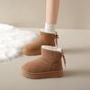 Snow boots women's new winter casual thick-soled velvet short boots warm cotton boots children