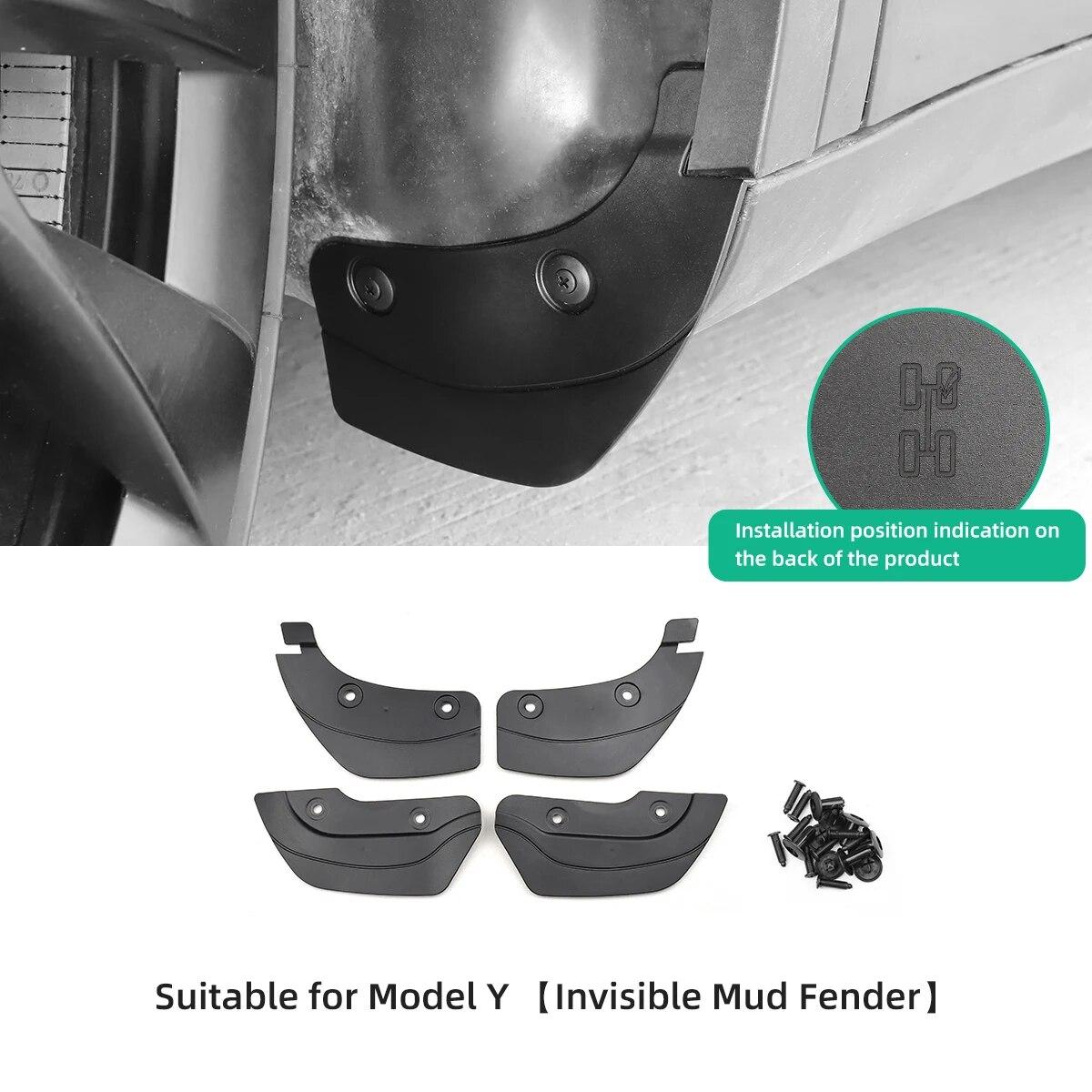 

Автомобильные аксессуары для Tesla Model3 ModelY-2023 Брызговики без перфорации, колеса, брызговики Fender, 4 шт. MY-EX39