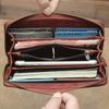 Luxury Men Wallet Genuine Leather Clutch Purse Embossing Long Wallets Thick Cowhide Male Purses Leather Money Hand Clutches