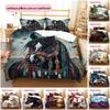 1PC Horse Bedding Quilt Set Quilt Cover Pillowcase Home Decoration Birthday Gift (1 * Duvet Cover + 15 * Pillowcase, Without Core)