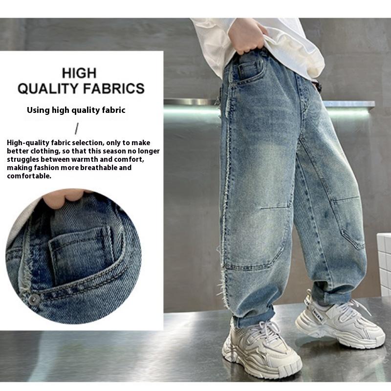 Children's Jeans Autumn Wear Handsome Boys Spring and Autumn Style Handsome Versatile Jeans