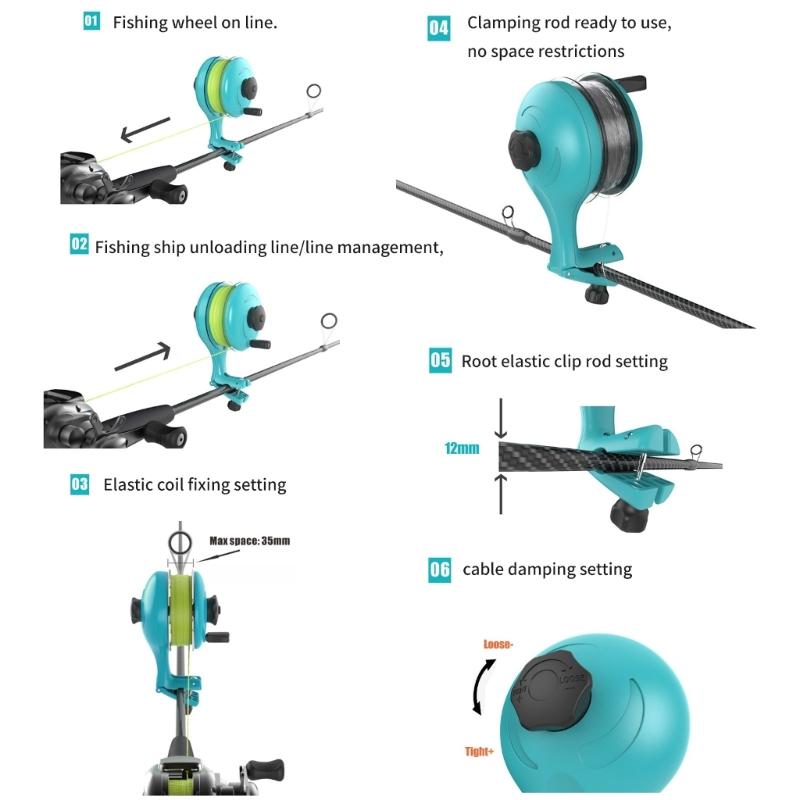 Line Spooler Winder Machine Fishing Line Spooler Universal Reel Spooling Station System Spooling Tool Fishing Tackle