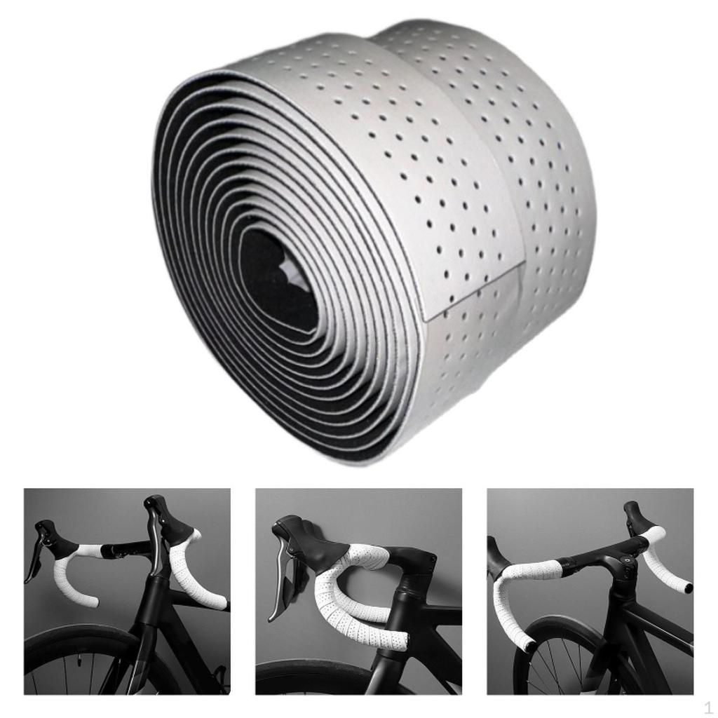 2 Pieces Bike Handlebar Tapes Bicycle Bar Shockproof PU and EVA Breathable for Mountain Bikes